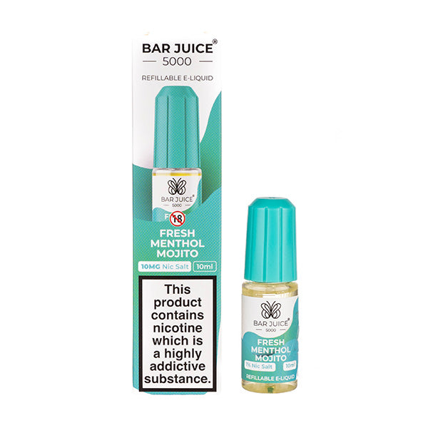 Fresh Menthol Mojito Nic Salt E-Liquid by Bar Juice 5000