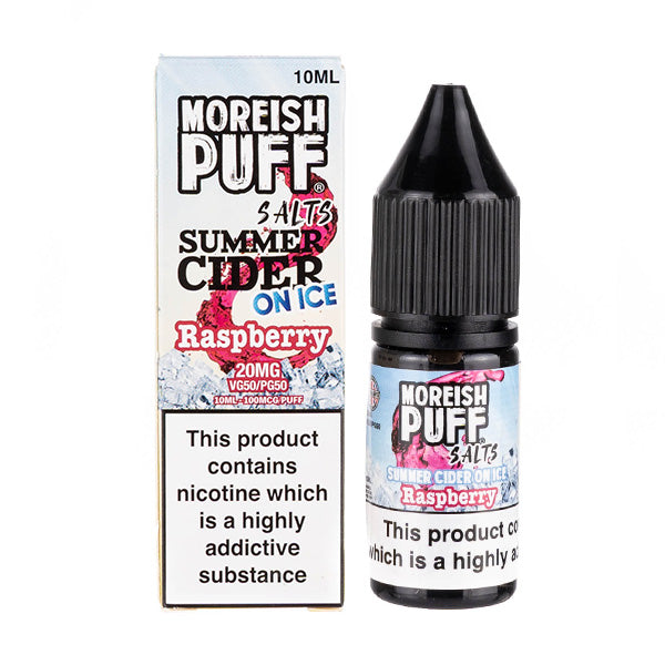 Raspberry Summer Cider on Ice Nic Salt E-Liquid by Moreish Puff