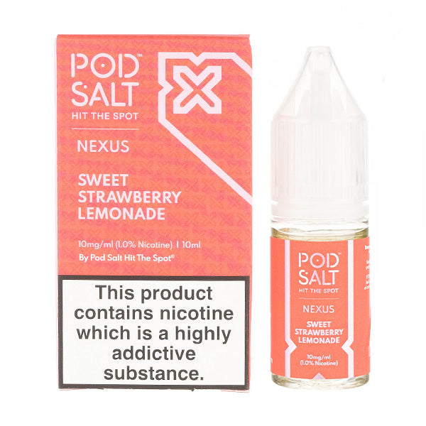 Sweet Strawberry Lemonade Nic Salt E-Liquid by Pod Salt Nexus