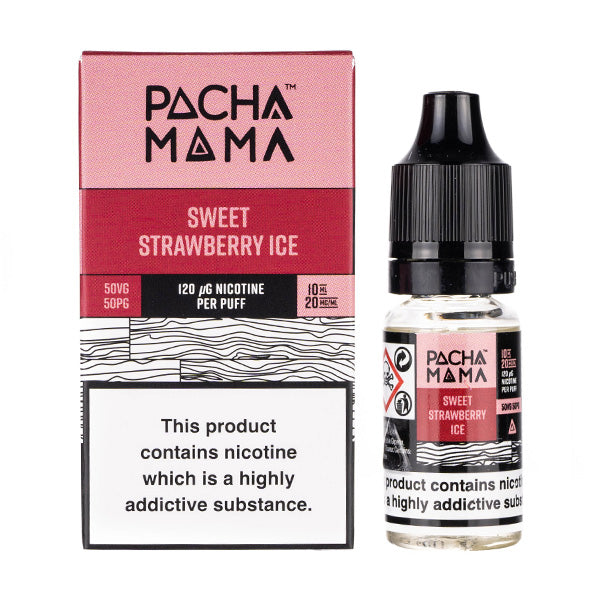 Sweet Strawberry Ice Nic Salt E-Liquid by Pacha Mama