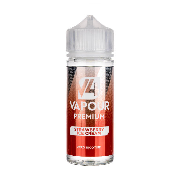 Strawberry Ice Cream 100ml Shortfill E-Liquid by V4 Vapour