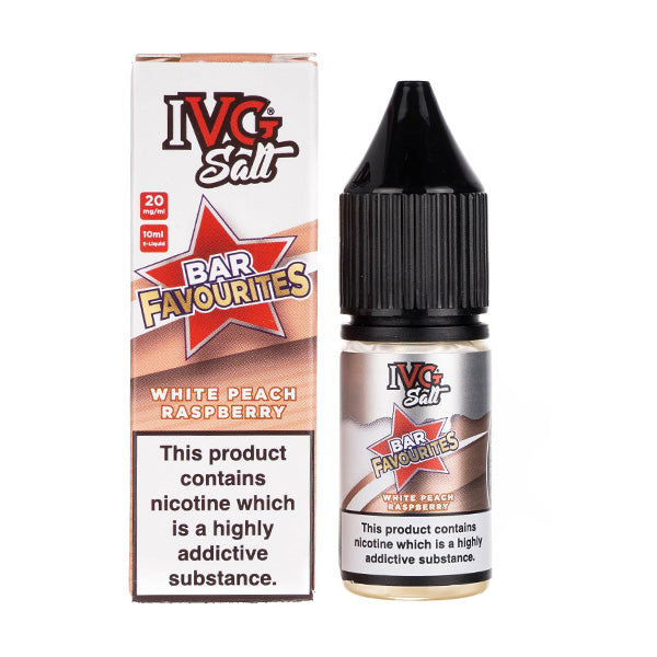 White Peach Raspberry Nic Salt E-Liquid by IVG Bar Favourites