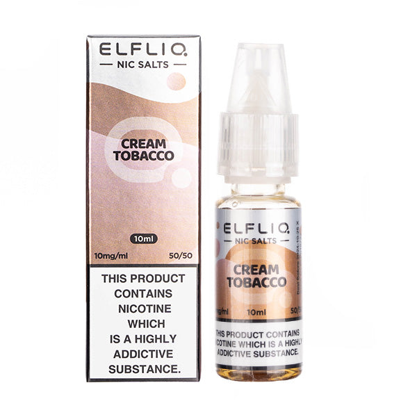 Cream Tobacco Nic Salt E-Liquid by Elfliq