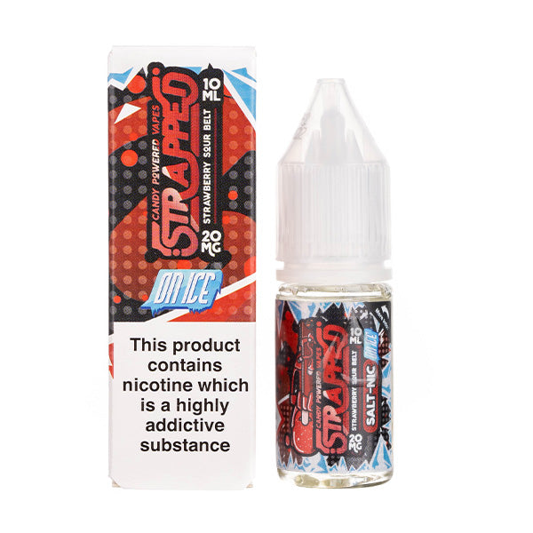Strawberry Sour Belt ON ICE Nic Salt E-Liquid by Strapped