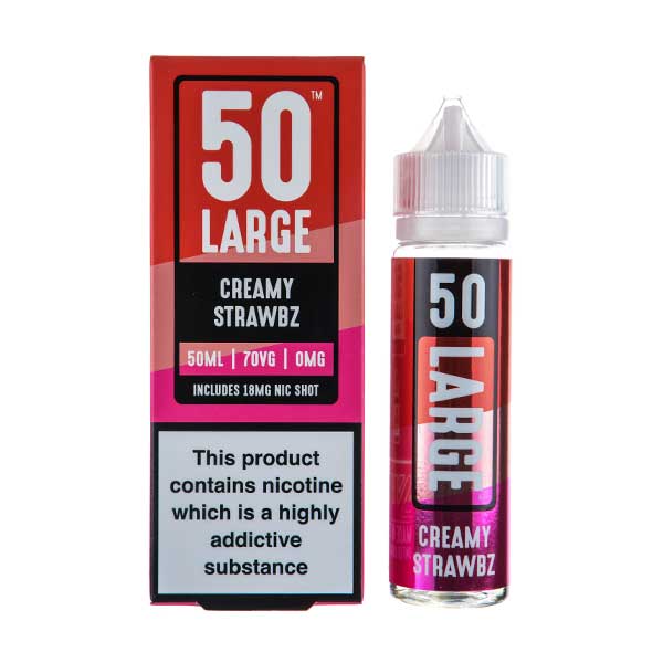 Creamy Strawbz 50ml Shortfill E-Liquid by 50 Large