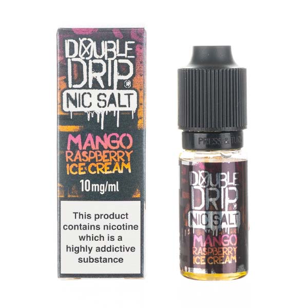 Mango Raspberry Ice Cream Nic Salt E-Liquid by Double Drip