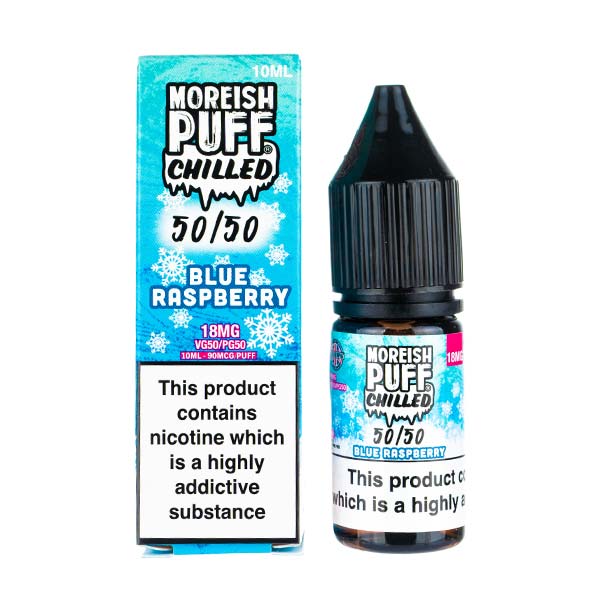 Blue Raspberry Chilled 50/50 E-Liquid by Moreish Puff